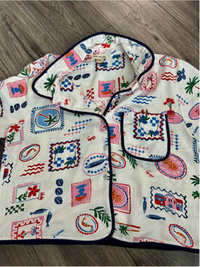 Faith and Joy Petite Medium Passport Stamp Top (pj or outerwear) Italy Inspired